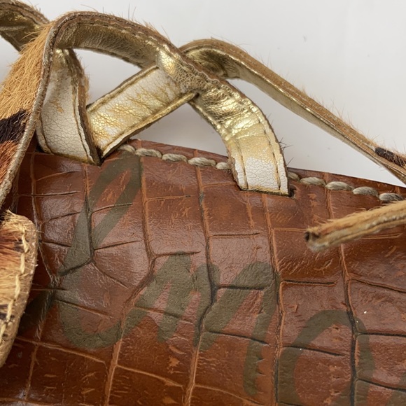 SAM EDELMAN GARLAND Leopard Leather Sandals s8 - Picture 9 of 10